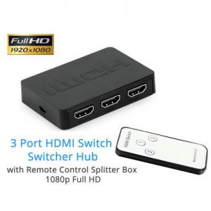 HDMI switch 3 port με τηλεχειριστήριο και με κουμπιά επιλογής,3D DSW HDMI 34