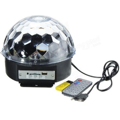 LED Περιστρεφόμενο φωτορυθμικό με κοντρόλ,ηχείο,MP3 player, USB,SDcard 18W02 OEM