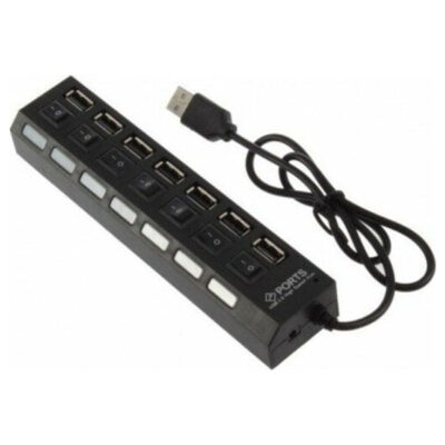 USB Hub 7 Θυρών με Διακόπτες Οn/Off  και φωτεινή ένδειξη, Hub 7ports - CS210 OEM