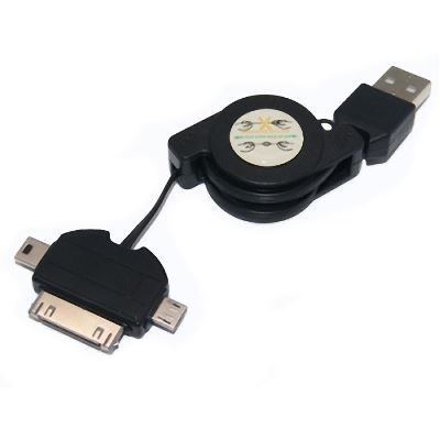 Male Αντάπτορας  Micro USB / Mini USB / iPhone Extendable Connector - Α3201 Minim