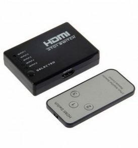 HDMI switch 3 port με τηλεχειριστήριο και με κουμπιά επιλογής εξόδου,3D - ΟΒ028 OEM