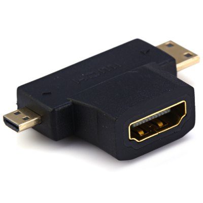3 σε 1 αντάπτορας καλωδίου HDMI θηλυκό σε mini και macro HDMI αρσενικό - EY09 OEM