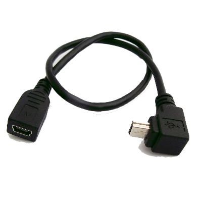 Aντάπτορας καλώδιο,mini USB θηλυκό / Mini USB αρσενικό με γωνία  - SGG0 OEM
