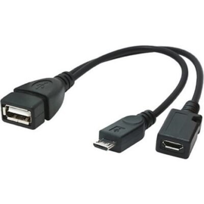 Διπλός OTG αντάπτορας  USB θηλυκό / microUSB αρσενικό και microUSB θηλυκό - QC2 OEM