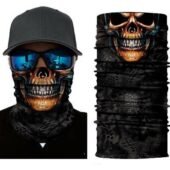 Μπαλακλάβα unisex, μάσκα λαιμού με φιγούρα Brown Pierced Skull  - BPS2838 OEM
