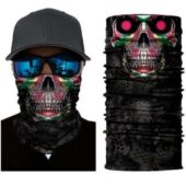 Μπαλακλάβα unisex, μάσκα λαιμού με φιγούρα Purple Eyes Skull  - PES2834 OEM