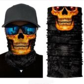Μπαλακλάβα unisex, μάσκα λαιμού με φιγούρα Red Eyes Skull  - RES2836 OEM