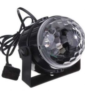 LED Περιστρεφόμενος προβολέας φωτορυθμικό Disco εφέ - Crystal Ball 5WLPL OEM