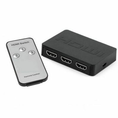 HDMI switch 3 port με τηλεχειριστήριο και με κουμπιά επιλογής,3D DSW HDMI 34