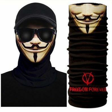 Μπαλακλάβα Anonymous μάσκα λαιμού με κόμικ φιγούρα Guy Fawkes  - VFV0201 OEM