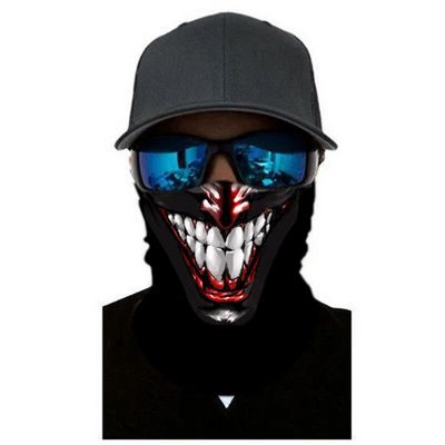 Μπαλακλάβα unisex, μάσκα λαιμού με φιγούρα Bloody Smile Clown  - BSC2512 OEM