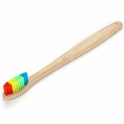 Πολύχρωμη οικολογική οδοντόβουρτσα Rainbow Bamboo με ξύλινη λαβή - 9050 MR.BRUSH