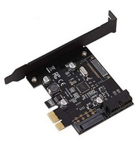 PCI-E Express 2X USB3  card 19 pin Connector & 15-pin SATA Power VER003 PCE2USB-A02