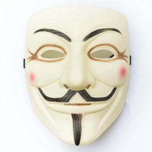Μάσκα με λάστιχο unisex με φιγούρα απο ταινία Guy Fawkes Anonymous  - A203 OEM