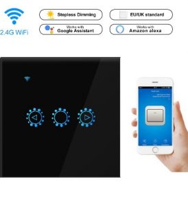 WiFi Ασύρματος Ροοστάτης Smart Dimmer για LED με πανελ αφής, Android Ios  - GANG03 OEM