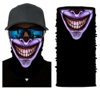 Μπαλακλάβα unisex 3D, μάσκα λαιμού με σχέδιο  Scary Neon Clown SCNCLN01 OEM