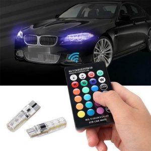 Υπέρυθρα LED - RGB φώτα με τηλεκοντρόλ αλλαγής χρώματος για αυτοκίνητο  -  T10RGB OEM