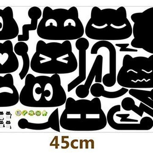 Σετ με 10 Αυτοκόλλητα τοίχου για διακόπτη ή πρίζα με φιγούρα γάτες  - CT45 OEM