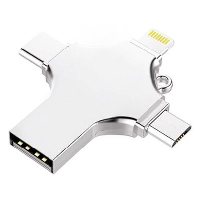 4 σε 1 USB Flash Drive 8GB μνήμης Type C MicroUSB USB3 APPLE Lightning- USC3X OEM