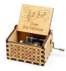 Ξύλινο μουσικό κουτί με το τραγούδι OVER THE RAINBOW από τον Μάγο του Οζ - MOZBOX  OEM