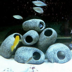 Διακοσμητική κεραμική πέτρα με σπηλιά κρυψώνα ψαριών κατάλληλη για ενυδρείο - CAV01 OEM