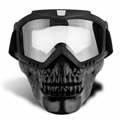 Μάσκα νεκροκεφαλή με αποσπόμενα γυαλιά κατάλληλη για snowboard σκι MTB Paintball – K320 OEM
