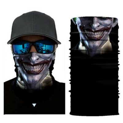 Μπαλακλάβα unisex 3D, μάσκα λαιμού με σχέδιο Scary Dark Blue Clown SDB02