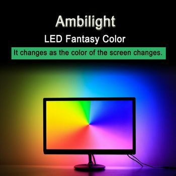 4m Ambilight ταινία RGB LED 5.76W/m 30 led/m 5050 με USB για ατμοσφαιρική οθόνη  - AML400 OEM