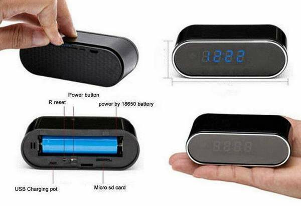 Ρολόι ξυπνητήρι κρυφή κάμερα Spy camera WiFi 1080P υποδοχή SD σύνδεση με κινητό - SMZ10 OEM