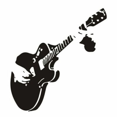 Αυτοκόλλητο τοίχου rock μουσική ηλεκτρική κιθάρα  50X30 - RCG5030 OEM