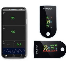 Bluetooth Ψηφιακό παλμικό οξύμετρο δακτύλου και καρδιακών παλμων με εξτρα σύνδεση σε Κινητό - BOXYM POA797