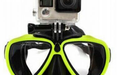 Υποβρύχια μάσκα κατάδυσης με βάση για Gopro και άλλες action cameras κίτρινη - SUB A41 OEM