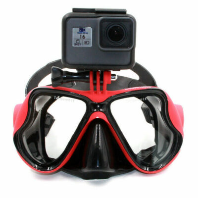 Υποβρύχια μάσκα κατάδυσης με βάση για Gopro και άλλες action cameras κόκκινη - SUB A39 OEM
