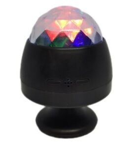 Φορητό mini RGB LED Disco φωτορυθμικό με Sound Activation και ρυθμιζόμενη βάση SDM3 OEM