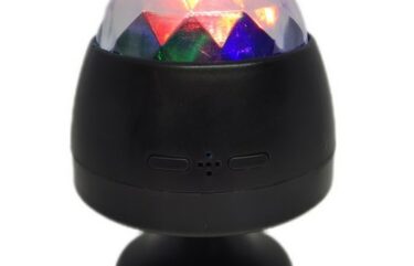 Φορητό mini RGB LED Disco φωτορυθμικό με Sound Activation και ρυθμιζόμενη βάση SDM3 OEM