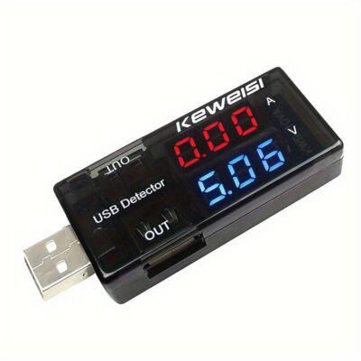 USB tester, μετρητής φόρτισης ρεύματος Volt και Ampere, χρώμα μαύρο - VLTA OEM