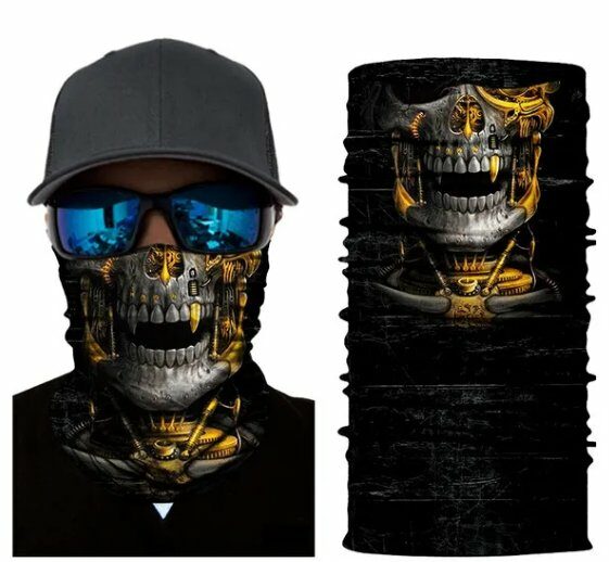 Μπαλακλάβα, μάσκα λαιμού,κρανίο σκελετός Skeleton Steampunk Skull Face - SSK21 OEM