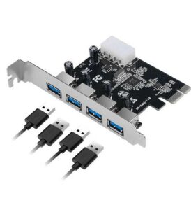 4 Port USB3 PCI-E Express card 5 Gbps Speed καρτα με 4 θυρες USB3 - PE43B OEM