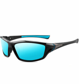 Σπορ γυαλιά UV400 ποδηλασίας μοτό με μαύρο μπλε σκελετο και θαλασσί φακό  - SXB80 OEM