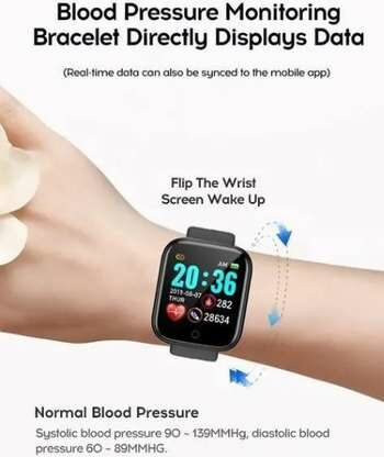 Bluetooth Έξυπνο Αθλητικό ρολόι Smart Watch activity tracker μέτρηση φυσικής κατάστασης μαυρο - 8Q2958A OEM