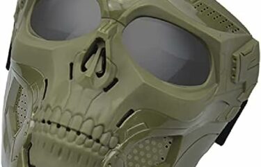 Paintball μάσκα κρανίο, ανθεκτική αδιάβροχη με προστατευτικούς φακούς ματιών - JDX98 OEM