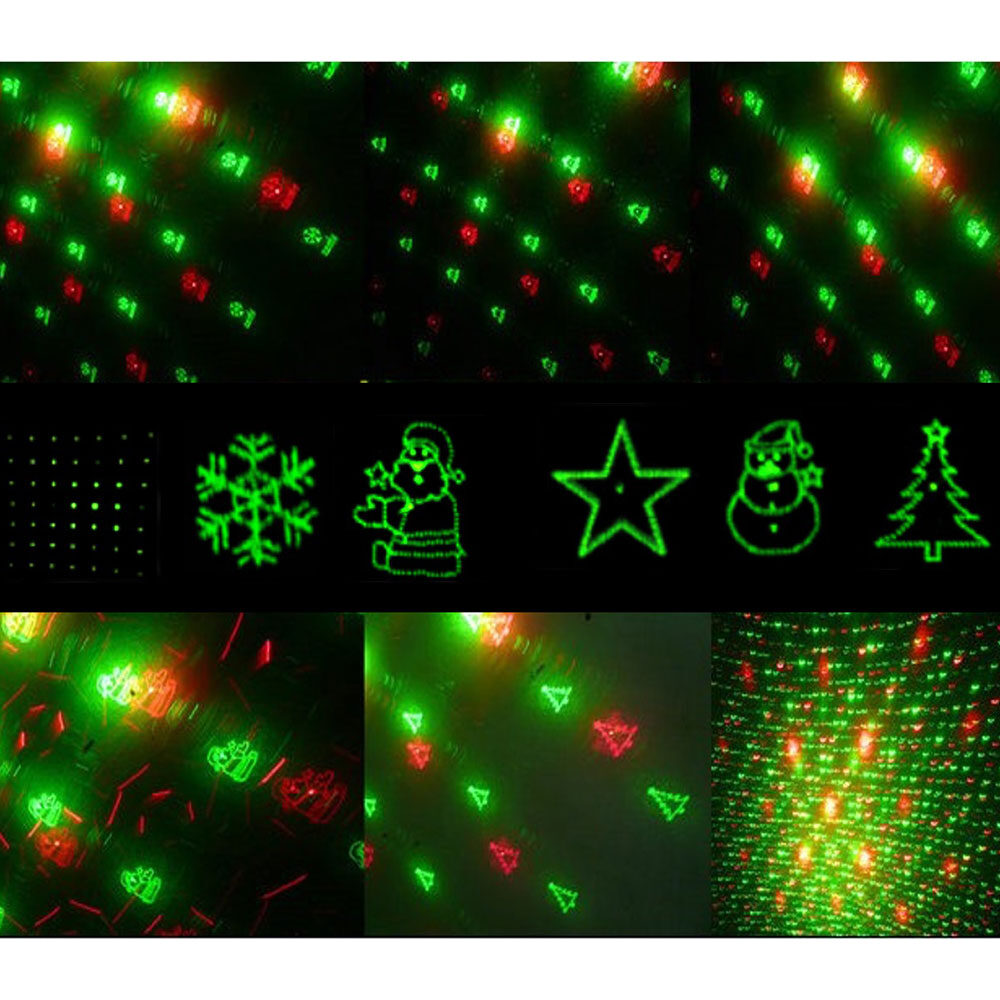 Ισχυρός Χριστουγεννιάτικος Projector Laser 50mW με γιορτινά κινούμενα σχήματα - CHS80 OEM