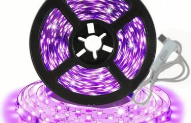 10m αυτοκόλλητη UV BLACKLIGHT LED ταινία με διακόπτη και USB  - UVL1000 OEM