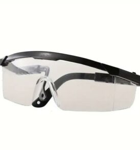 Διάφανα σπορ γυαλιά προστασίας με μαύρο σκελετό και υποδοχή για κορδόνι - PGV01 OEM