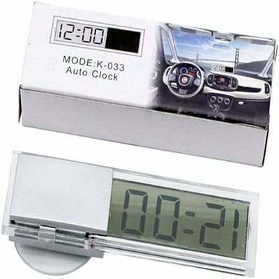 Διάφανο ηλεκτρονικό ρολόι αυτοκινήτου,μότο, παραθύρου με οθόνη K033 - OEM