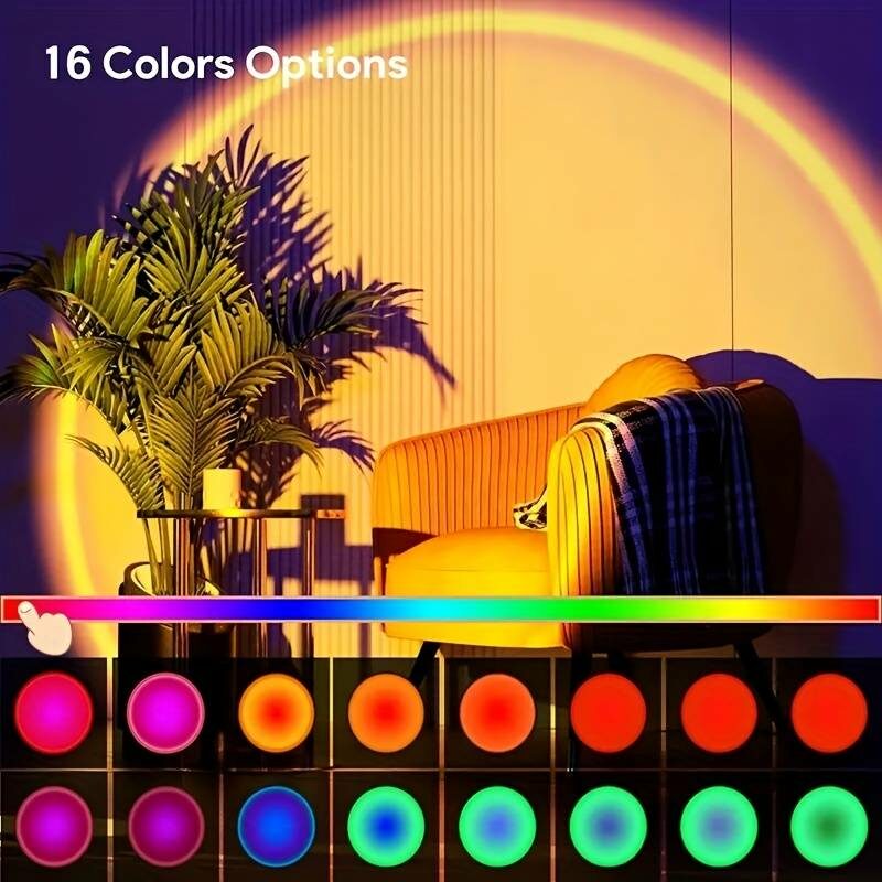 Φως προτζεκτορας ηλιοβασίλεμα με τηλεκοντρολ και 16 RGB Χρώματα - SNS 20 OEM