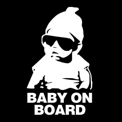 Σήμανση Αυτοκόλλητο Αυτοκινήτου Μωρό στο αυτοκίνητο  / Hip Hop Baby on board  - BON36 ΟΕΜ