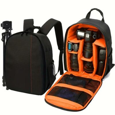 Ενισχυμένη τσάντα πλάτης - ώμου μεταφοράς φωτογραφικής camera και αξεσουάρ / Πορτοκαλί  - PCBO150 OEM