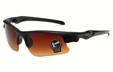 Ανθεκτικά σπορ γυαλιά UV400 ποδηλασίας μοτό με μαύρο σκελετο και μελί ντεγκραντε φακό  - NV08A OEM