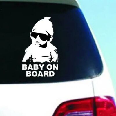 Σήμανση Αυτοκόλλητο Αυτοκινήτου Μωρό στο αυτοκίνητο  / Hip Hop Baby on board  - BON36 ΟΕΜ